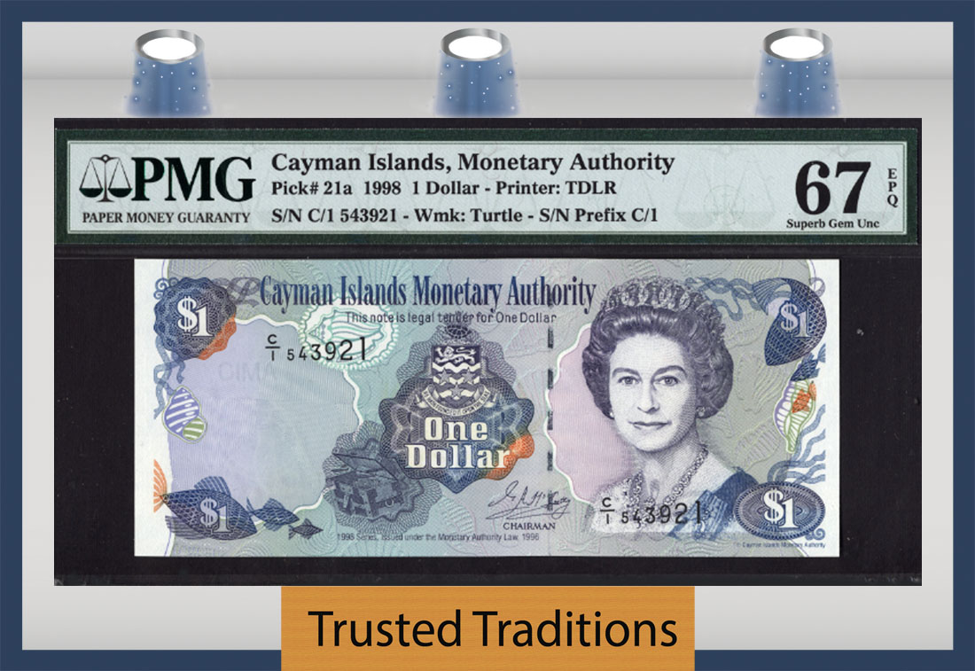 CAYMAN ISLANDS $10 Dollars 2010 D/1 Prefix P-40a PMG 67 EPQ Super GEM UNC