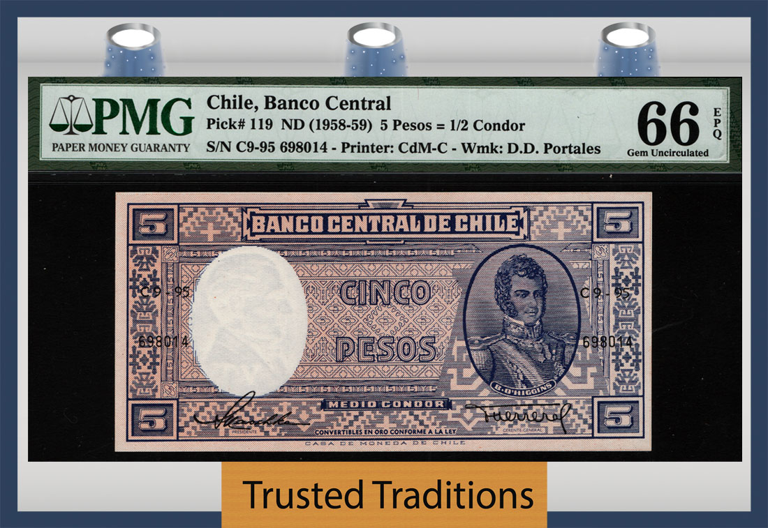 Billete Chile 1 Peso 15 Febrero 1913 República Chile c85 